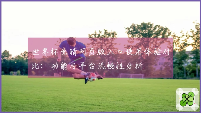 世界杯竞猜网页版入口使用体验对比：功能与平台流畅性分析